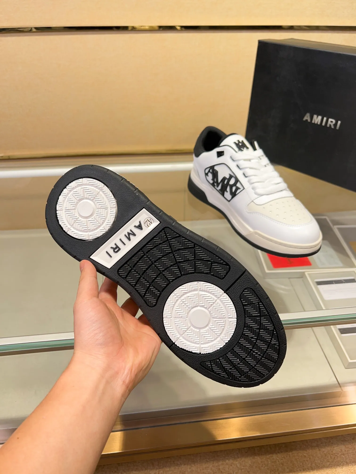 Men's men's shoes 💰500 [New style] 🌲🌲 Amiri - New Amiri trendy shoes, low-top casual sports shoes, the same style as celebrities, made of selected cowhide stitching, original outsole, comfortable on the feet, high-end workmanship, welcome to buy Size: 39-45 (customized for 46)
